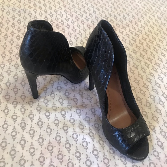 Vince Camuto Leather Peeptoe Heels - Picture 3 of 7